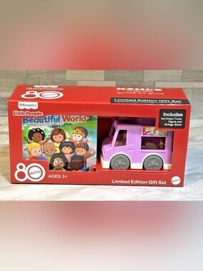 Mattel Fisher Price Little People Ice Cream Truck Playset & Book Limited Edition